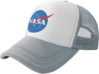 NASA Trucker Hat Men Baseball Caps Hats for Women Dad Hat Ball Hat Adjustable Cowboy Hat Black