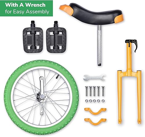 Miniatura 123 de AW Rueda de 16/18/20/24 pulgadas, asiento ajustable para exteriores, para adultos, niños, deportes al aire libre, ejercicio de fitness, para elegir