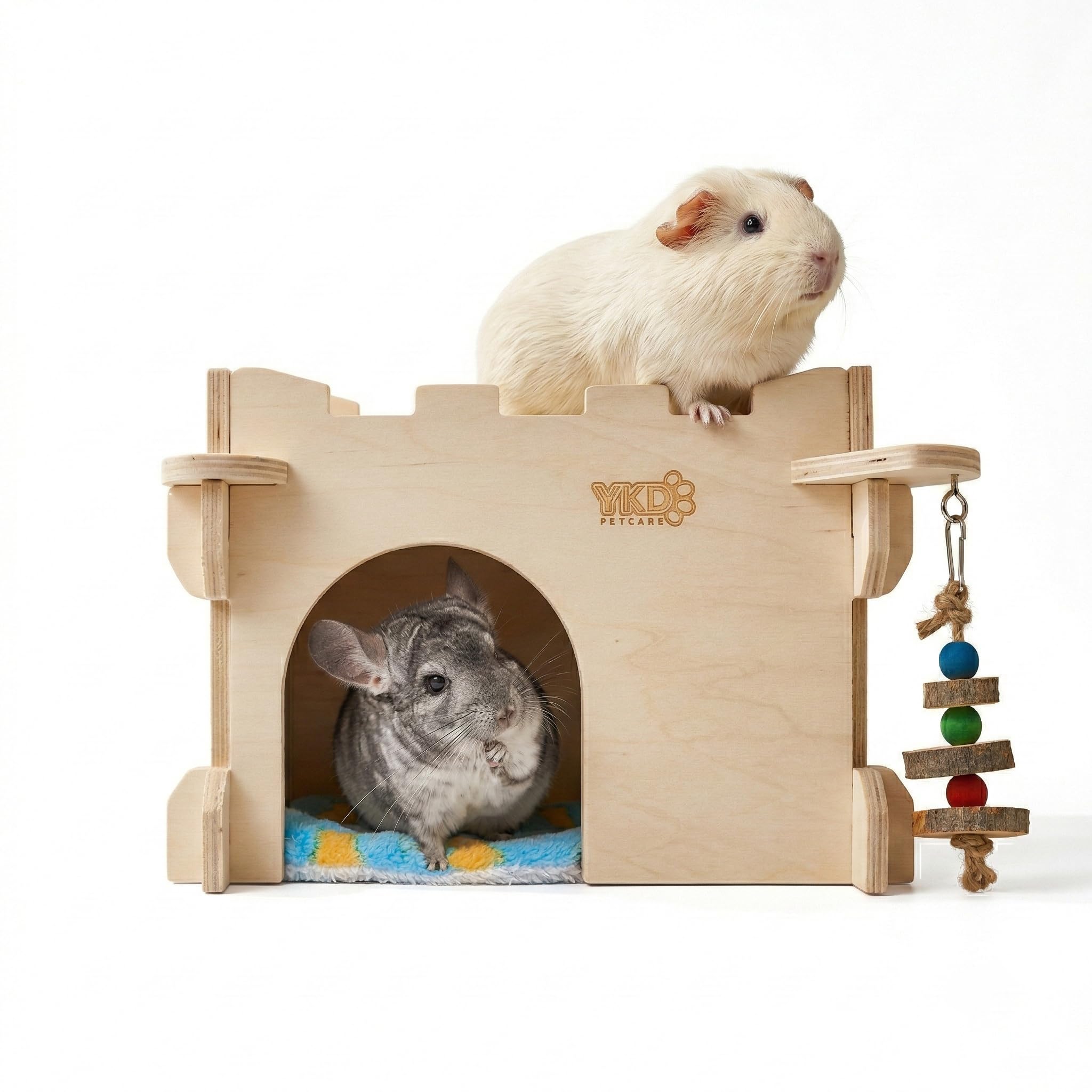 Amazon.com: YKD Castle Chinchilla House, Small Animal Hideout for 