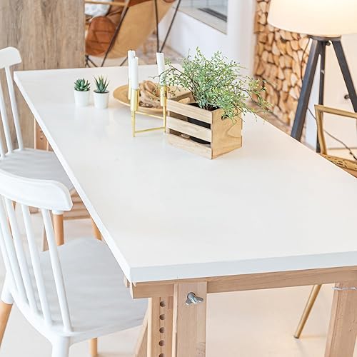 Miniatura 7 de Kaboon Mesa de 36 x 24 pulgadas, escritorio sólido de una pieza para escritorio de pie sentado, escritorios dobles, escritorio en L, bricolaje,