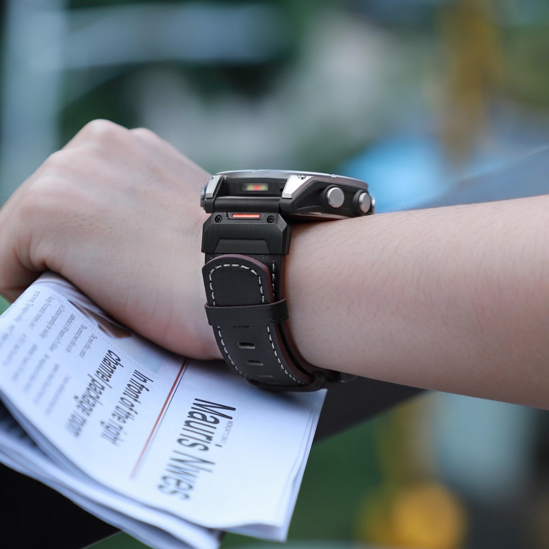 22 26MM skórzany pasek do zegarka paski do Garmin Fenix ​​7X7 6X6 Pro 5X5 Epix Gen 2 inteligentny zegarek opaski na rękę bransoletka