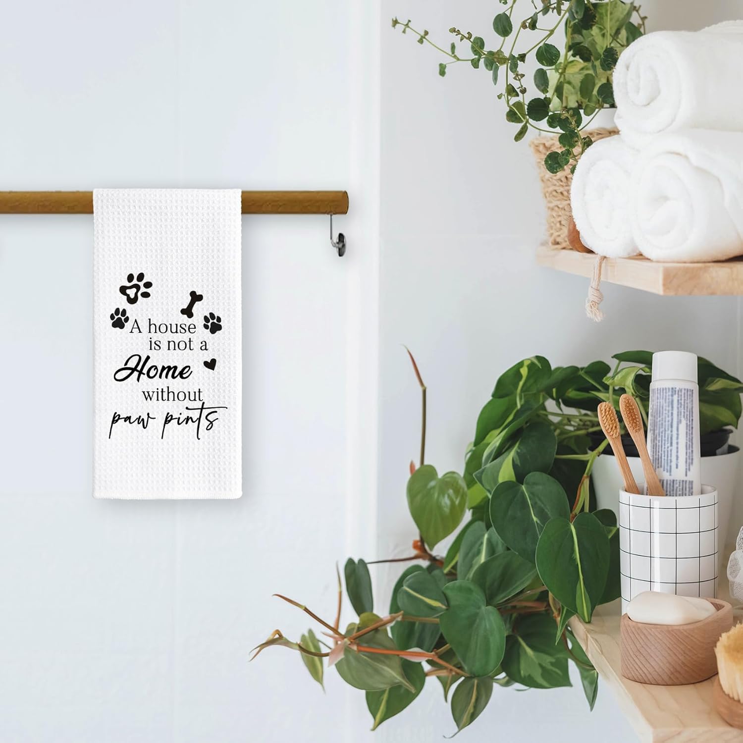 Funny Dog Kitchen Towels - Dog Lovers Mom Dad Owner Gifts for Women Men Hand Towel for Bathroom, Pet Lovers Gifts Hand Tea Towel for Bathroom Kitchen, 16x24inch - Image 5
