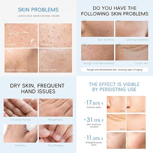 Miniatura 5 de Juego de cuidado de la piel hidratada con leche, 12 en 1 esencial de viaje, cuidado de la piel con leche para adolescentes de 10 a 12 años, crema