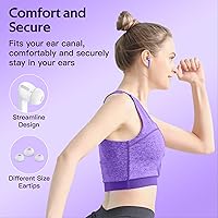 Vista 7 de TAGRY Auriculares Bluetooth Verdaderamente Inalámbricos 60H Reproducción Pantalla LED de Energía Auriculares con Estuche de Carga Inalámbrica IPX5