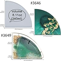 Vista 18 de Geode Agate Tray Resin Mold Silicone for Epoxy, Polymer Clay, Platter, Serving Board, with Metal Frame, Round 10.2inch