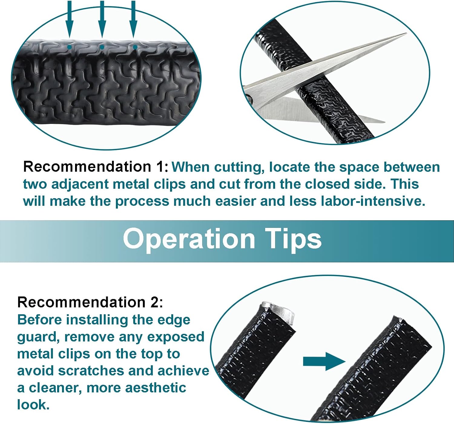 65.6FT Car Door Edge Guards Black, U-Shaped Car Door Protector with Metal Clips, No Adhesive Needed, for Most Cars