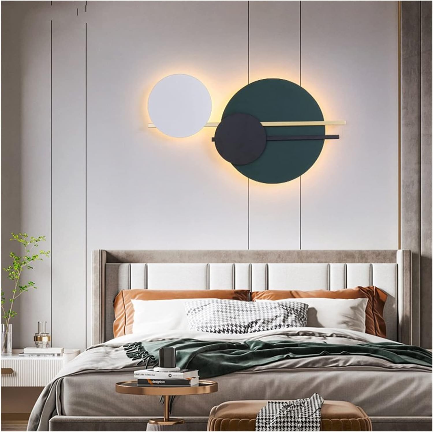 KLXSIVU Modern LED Chaner Wall Lamp - Stylish Home Decoration for Living Room, Bedroom, Study, Aisle & Parlor 89cm Indoor Pendant Lighting Fixture (One Color 38cm)