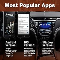 Vista 5 de Vgate iCar2 OBD2 Scanner Scan Tools Interface Wi-Fi Adapter Check Engine Light Car Diagnostic Tool for iOS & Android Auto Sleep (Blue)