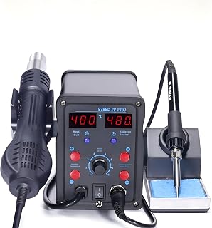 8687D IV Pro Soldering Station Rapid Heating T12 Soldering Iron Hot Air Welding Station with Auto Sleep for SMD Rework(8687D IV Pro-kit II)
