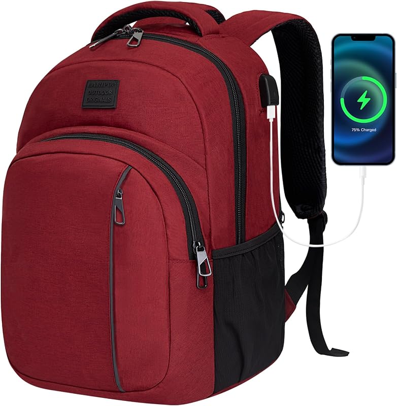 LARIPOP Mochila para computadora portátil de 15,6 Pulgadas, Mochila Oxford Ligera de 30 litros para Viajes de Negocios para Hombres y Mujeres, Bolsa para computadora Resistente al Agua con Carga USB, Bolsillo antirrobo, Correa para Equipaje, Espalda Acolchada ergonómica