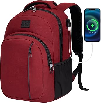 LARIPOP 15.6 Inch Laptop Backpack,30L Lightweight Oxford Travel Business Carry-On for Men Women, Water-Resistant Computer Bag with USB Charging, Anti-Theft Pocket, Luggage Strap, Ergonomic Padded Back