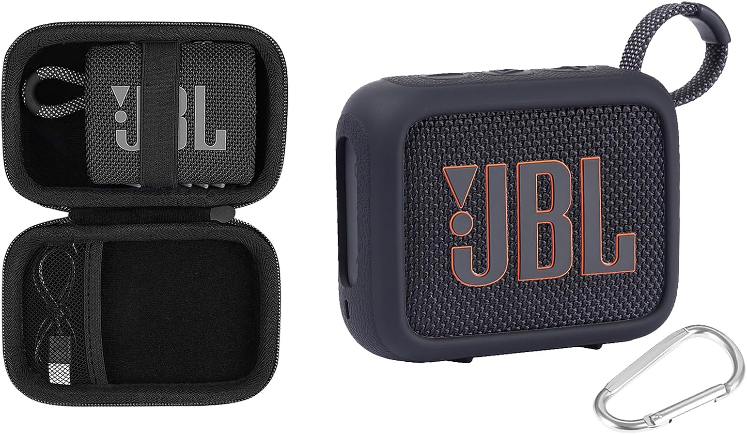 co2CREA Silicone + Hard Case for JBL Go 4 Speaker
