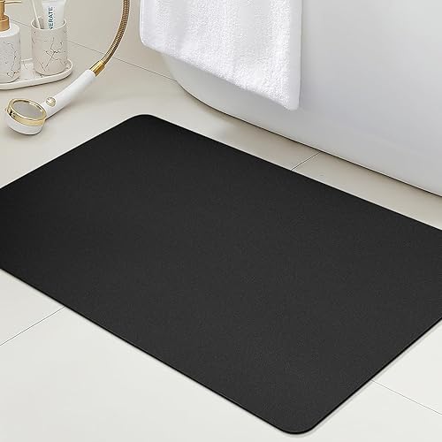 ACCUMTEK Tapete de baño ultrafino antideslizante para debajo de la puerta, ultra absorbente, de secado rápido y lavable a máquina, tapetes de baño