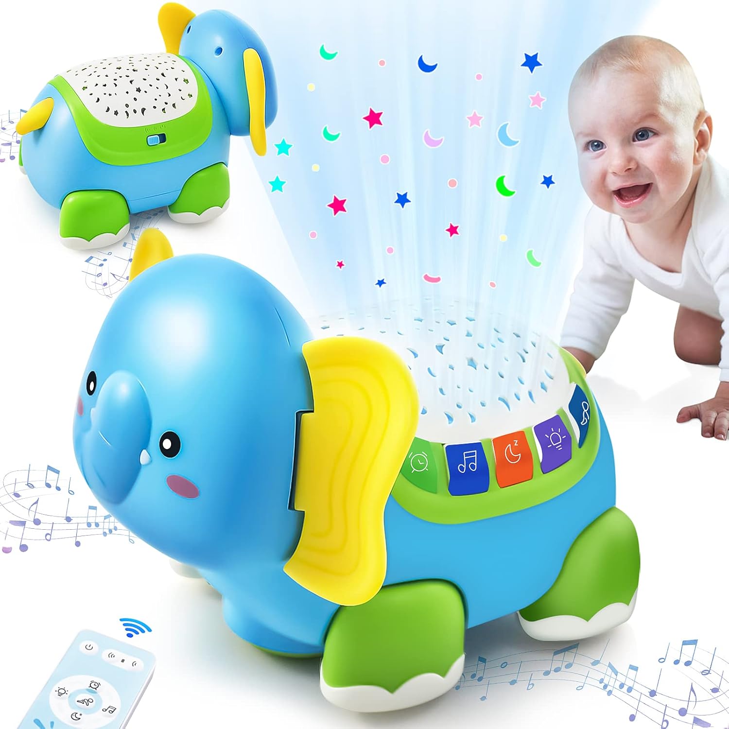 Musical Elephant Crawling Baby Toy with Light, Music Bahrain Ubuy