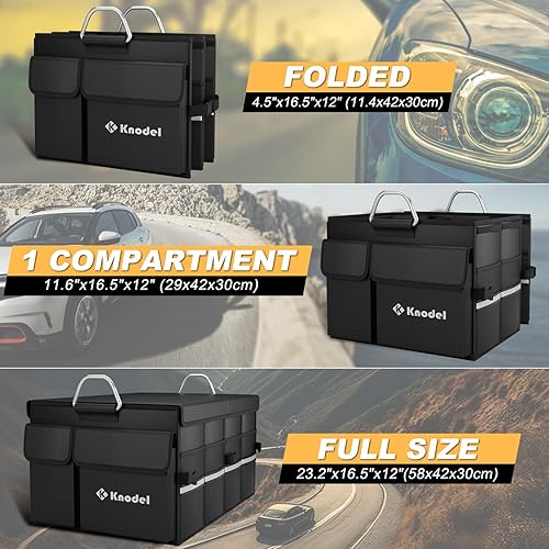 Miniatura 3 de K KNODEL Organizador de maletero de coche, negro, unisex, automóviles