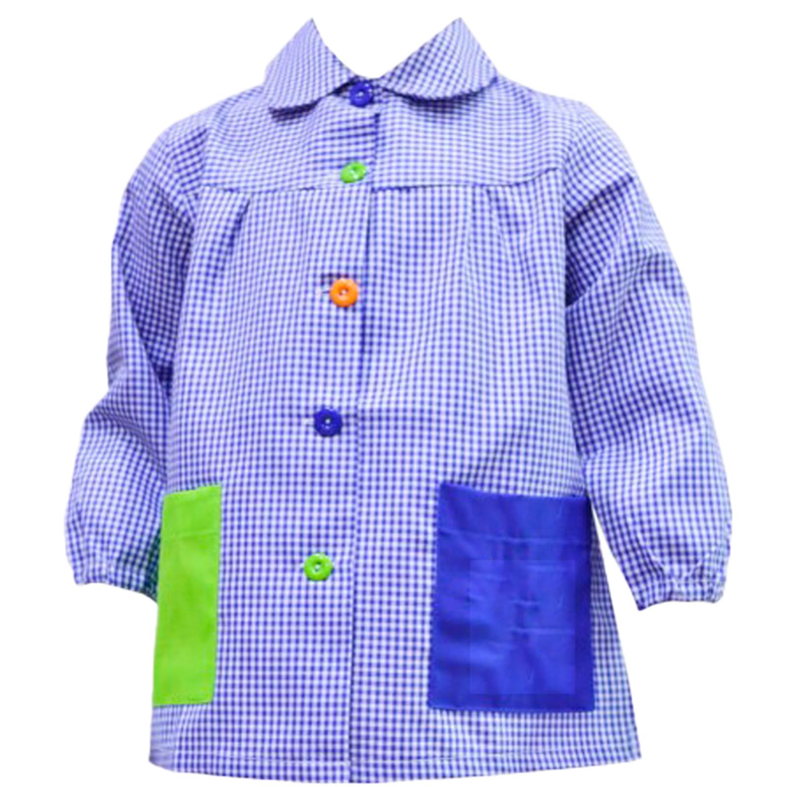 various Bata Escolar Infantil Babi Escolar Niño o Niña para Guarderia y Colegio Cuadrado con Botoens