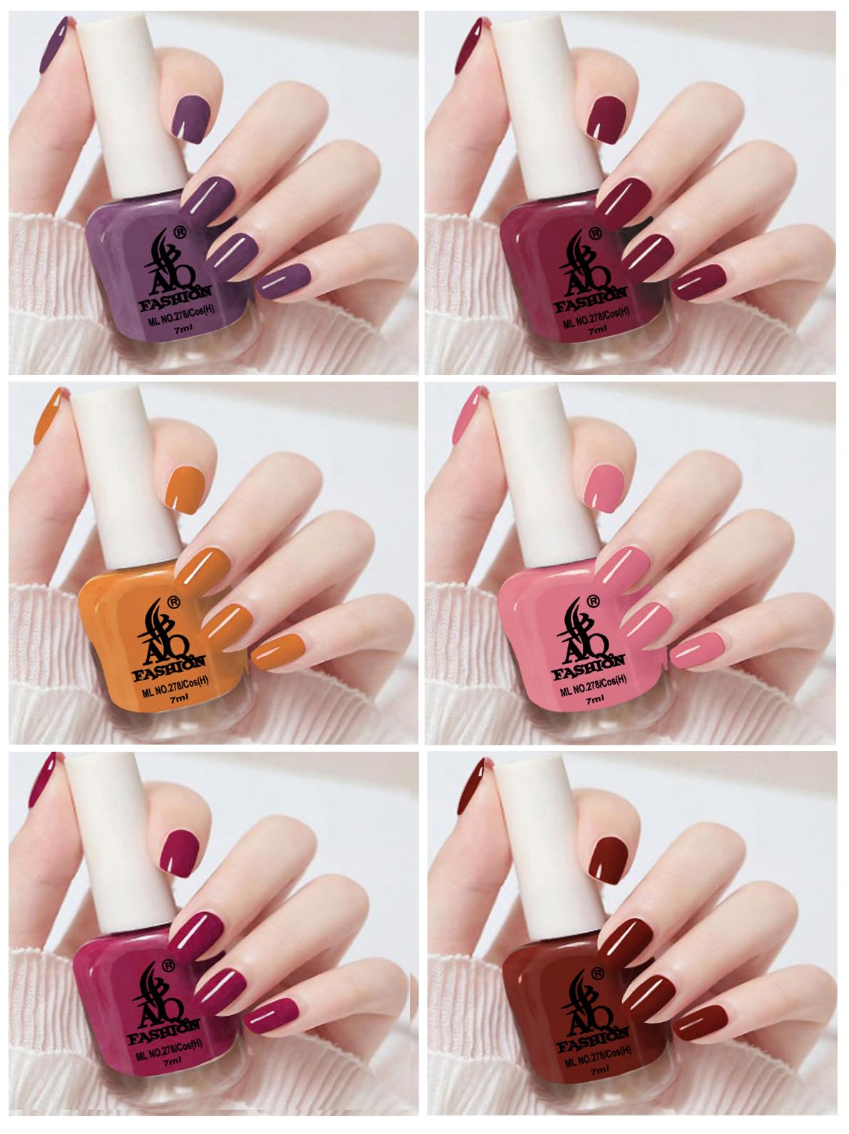 Nail Polish DIY Kit, 12 Colors, Base & Top Coats, Tools, Cream