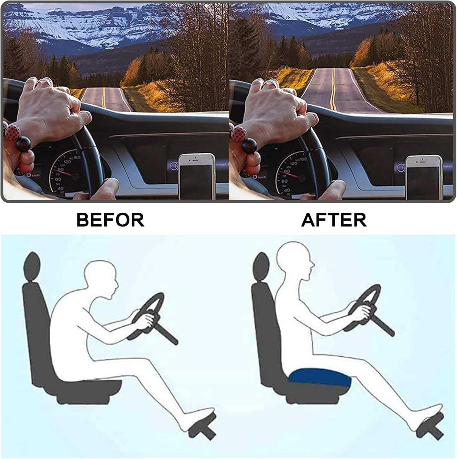 Cojín Asiento para LINCO Aviator (7seats) 2020 2021 2022 2023, Coxis Cuña