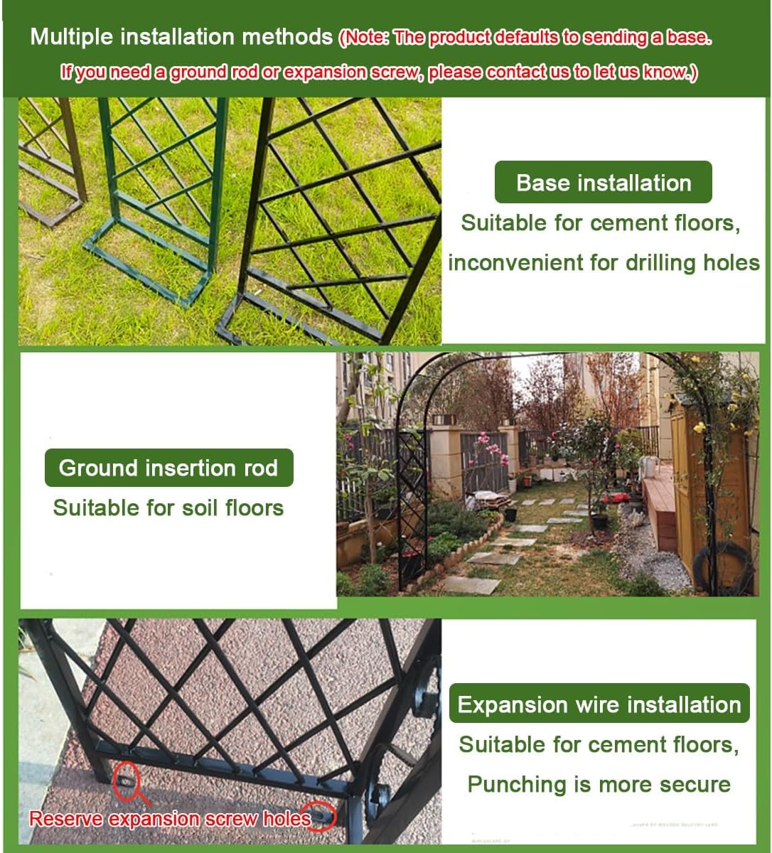 Garden Arch Trellis, Metal Garden Arbor for Climbing Plants, Vines, Flowers, Decorative Arches for Wedding Ceremony Party, Outdoor Garden Arch Arbor Pergola for Backyard(Black,55x90.5(in))