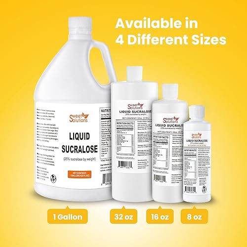 Miniatura 4 de Edulcorante líquido concentrado de sucralosa, alternativa al 25% de azúcar concentrada, 8 onzas a granel para bebidas, alimentos y pasteles, cero