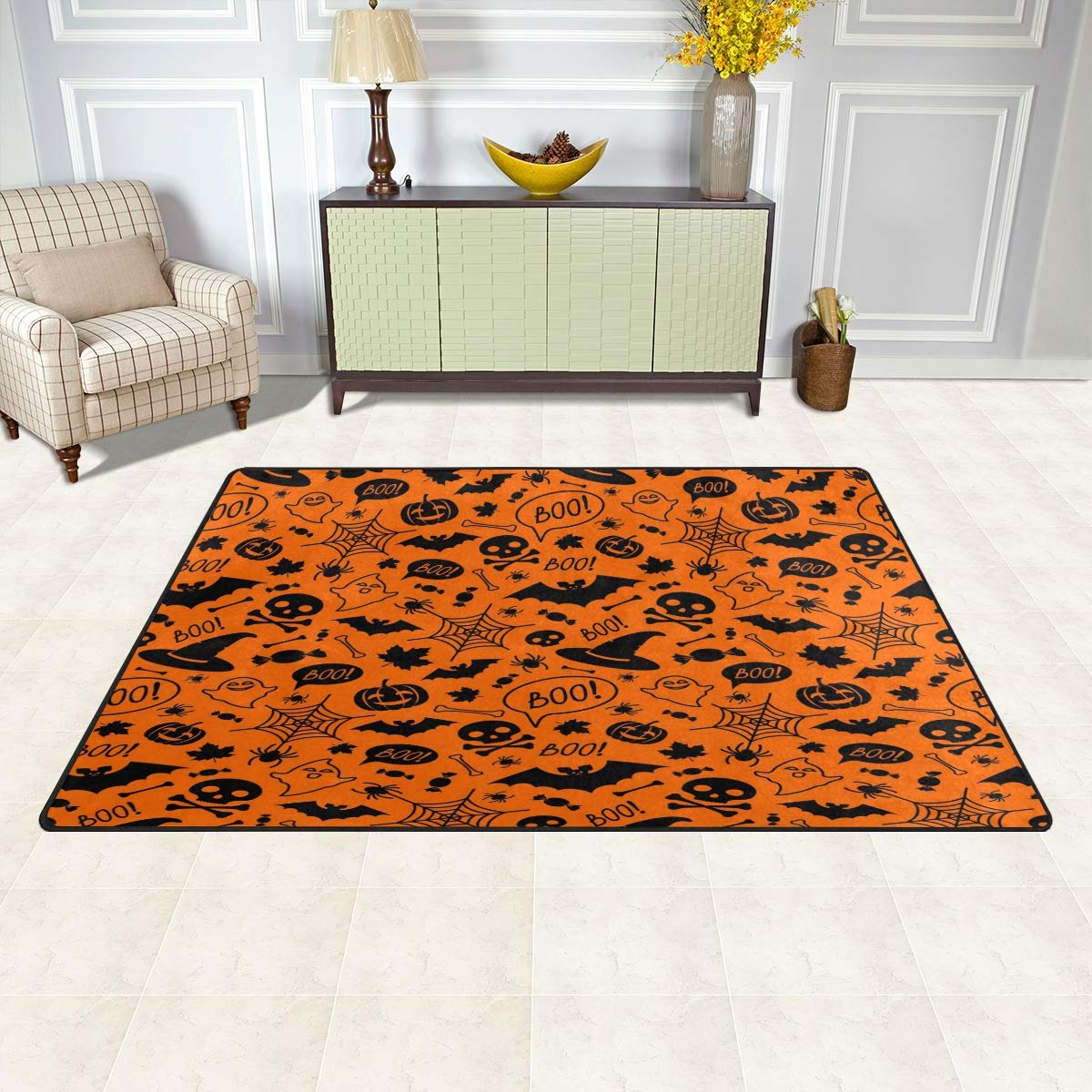 Tapis De Sol En Forme De Citrouille Pour Toilettes, Salle De Bain