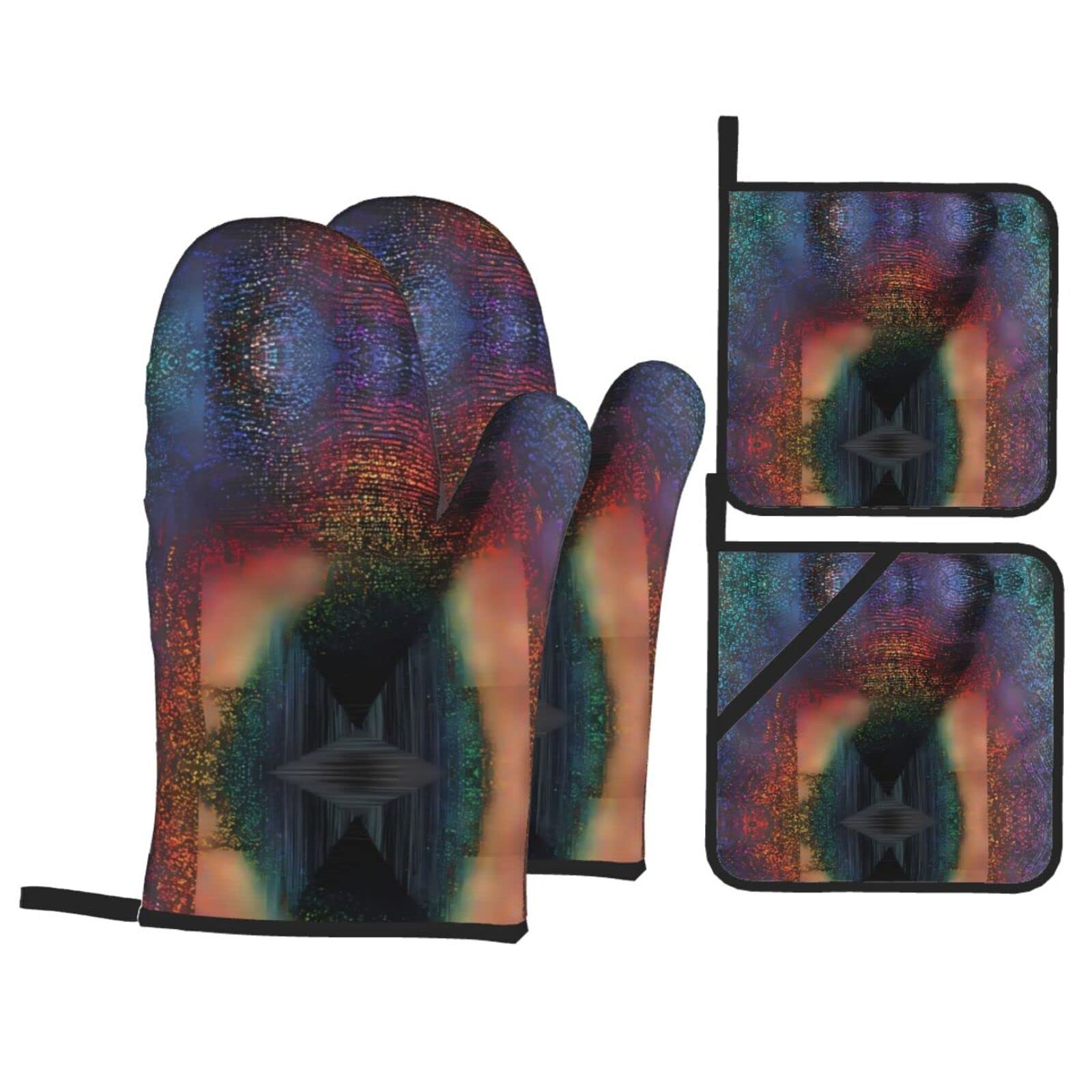 Manique coton et maniques de cuisine holographiques pour sortir les plats du four