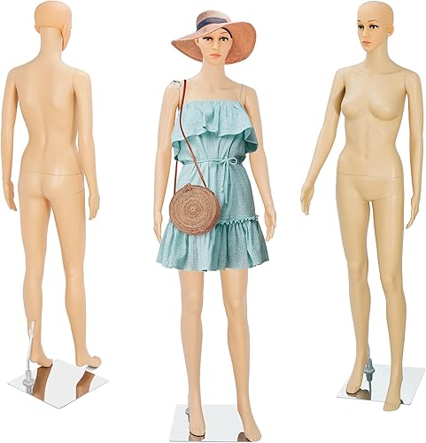 Maniquí de cuerpo completo con forma de maniquí ajustable de 69 pulgadas, soporte de maniquí realista, cabeza de exhibición de maniquí realista,