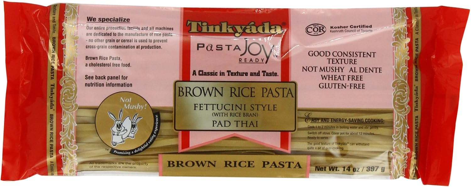 Tinkyada Brown Rice Fettucini Gluten Free, 14-Ounce (Pack of 6)