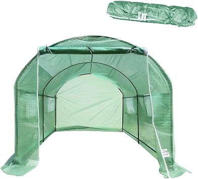 BenefitUSA 10'x7'x6' Walk in Outdoor Canopy Gazebo Plant Gardening Frame Does Not Included Greenhouse Replacement Cover