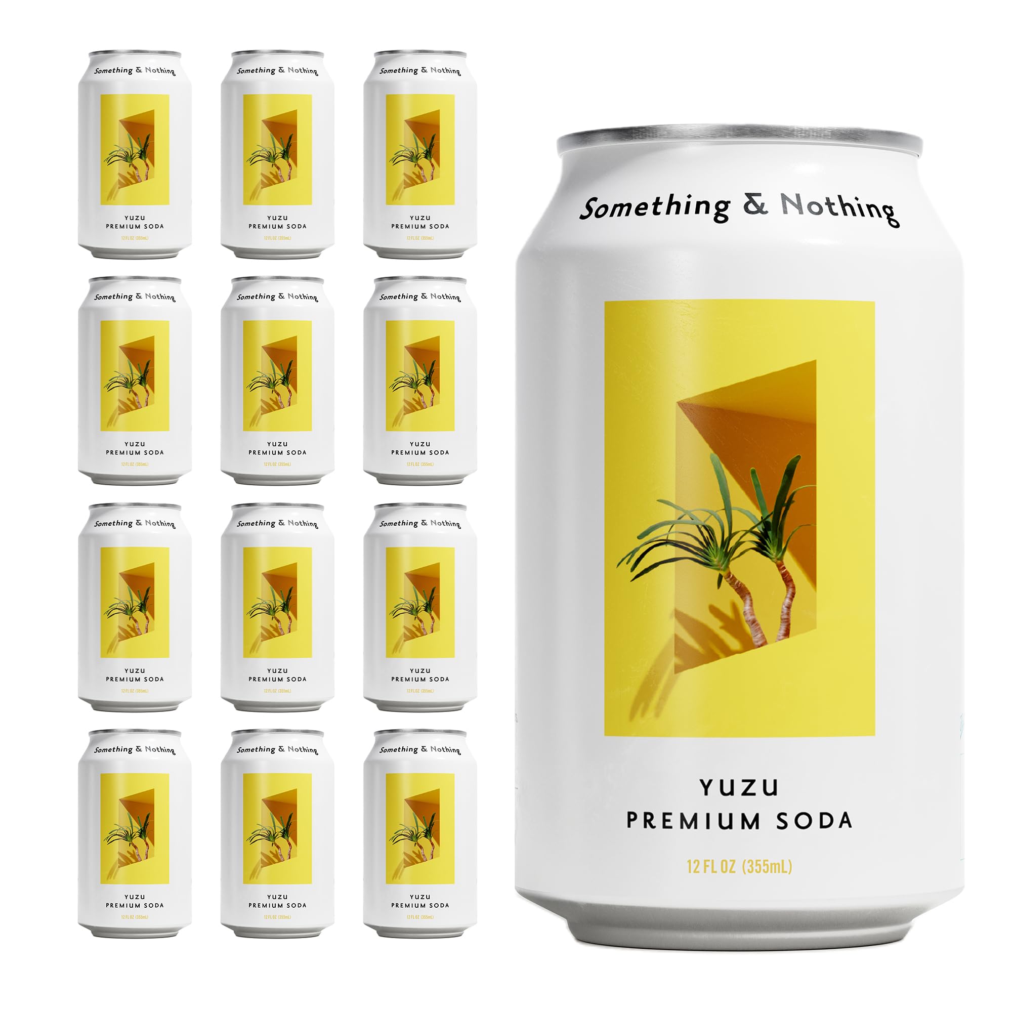 Yuzu Flavoured Sparkling Water | Lightly Carbonated, Full Flavoured with Added Grape & Lemon Juice | Vegan & Low Calorie Soda | 12 Fl Oz Cans (Pack of 12)