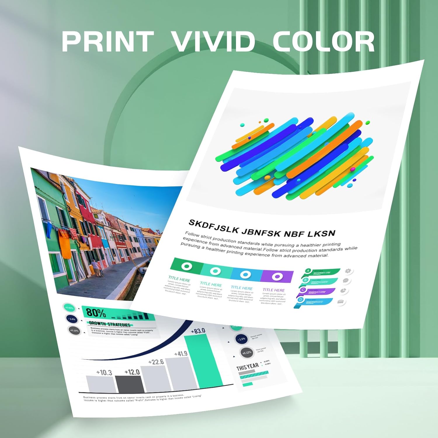 ZIPRINT 63XL Ink Cartridge Combo Pack Replacement for Hp Ink 63 63XL Ink Cartridges Black and Color Work with HP Officejet 3830 4650 5255 5258 Envy 4520 4512 DeskJet 3630 2130 1112 Printer,2 Pack