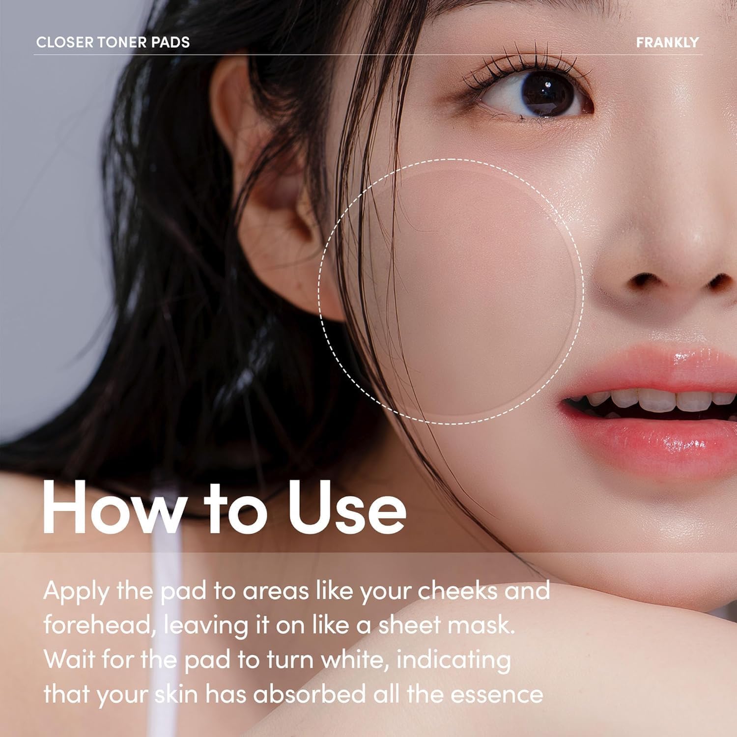 FRANKLY Pore Closer Toner Pads l Rice Jelly Pads with 9 Peptides, Vegan Collagen, Rice Extract l Pore Minimizer l Hydrating for All Skin Types l Korean Skin Care | 70 Count - Image 6