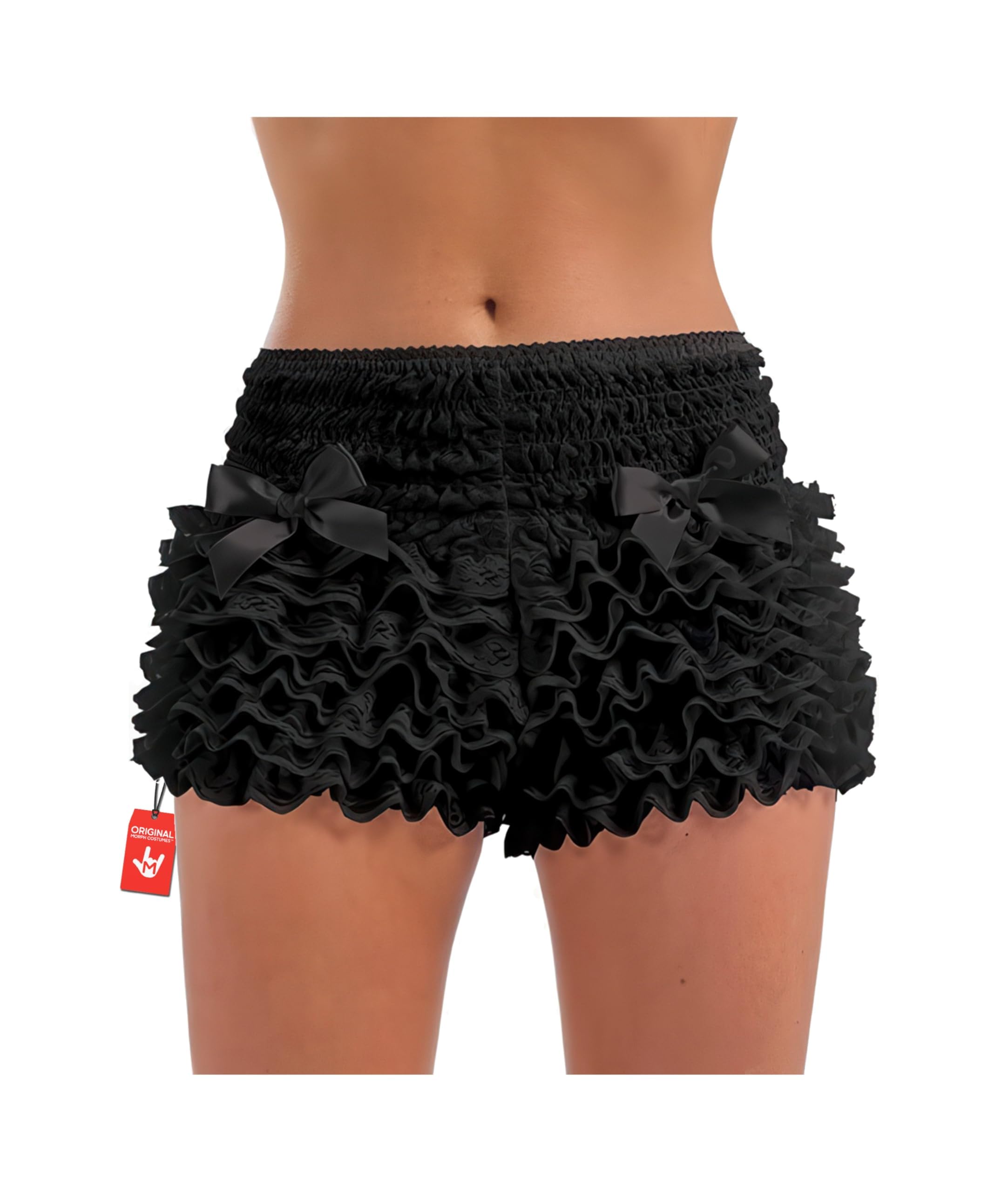 Fun Shack White Ruffle Shorts, Burlesque Costume for Women, Frilly