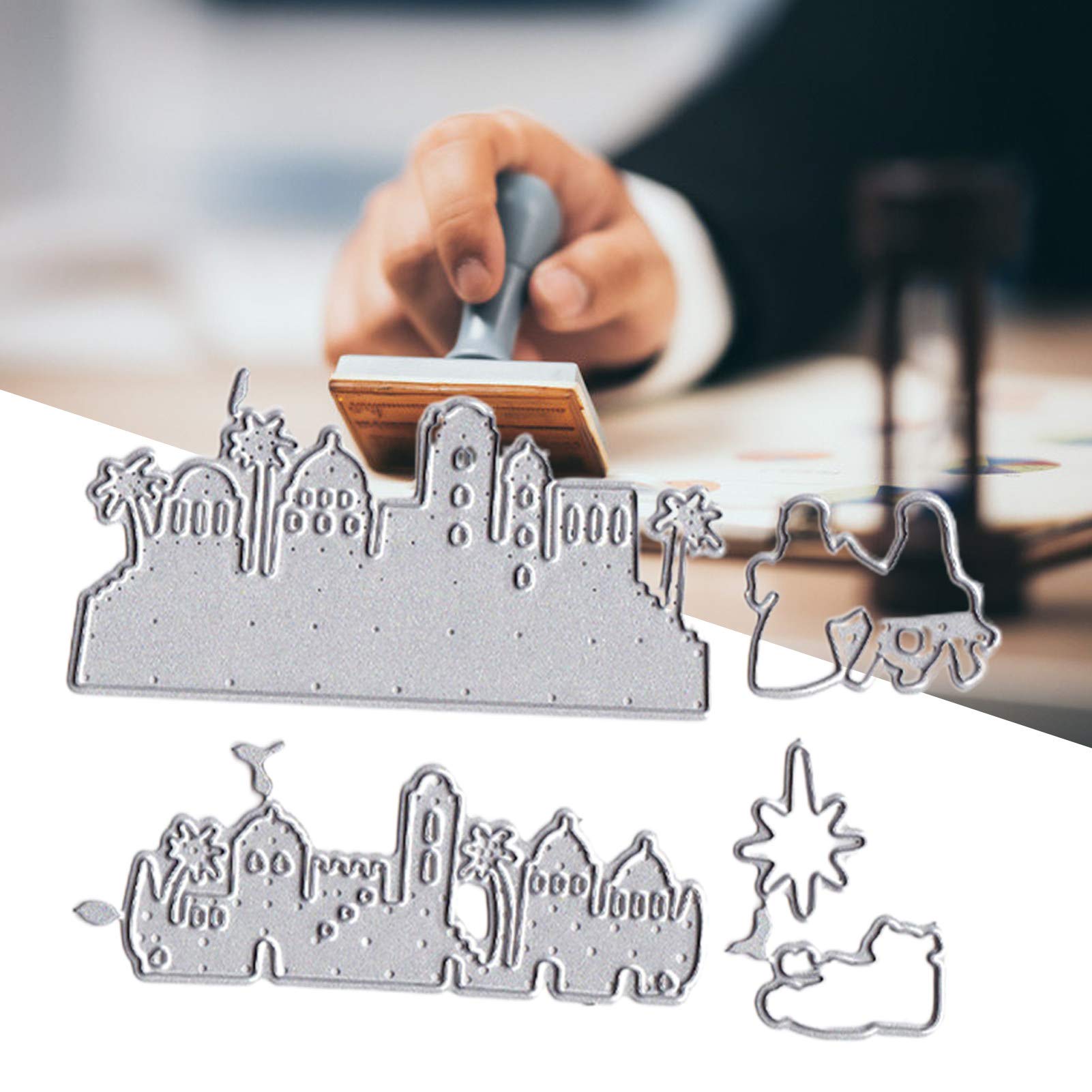 DzIxY Belle fustelle in metallo con ali di libellula sovrapposte per la creazione di biglietti, goffratura, set di fustelle per album di ritagli, stencil tasche