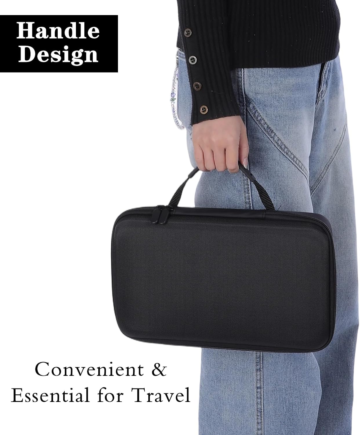 10slots Travel Watch Case Hard Watch Travel Case Watchs Storage Box for Men Watchs Display Storage Cases Portable Zipper Storages Organizer Box for Men Women Display Organization