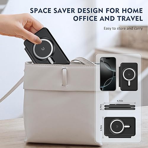 Miniatura 6 de Cargador inalámbrico para iPhone - Estación de carga 3 en 1 para dispositivos Apple para iPhone 17, 16, 15, 14, 13, 12 Pro Max Plus, almohadilla de