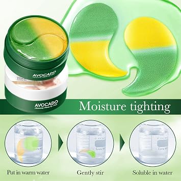 Avocado Under Eye Patches - 60 Pcs Eye Mask