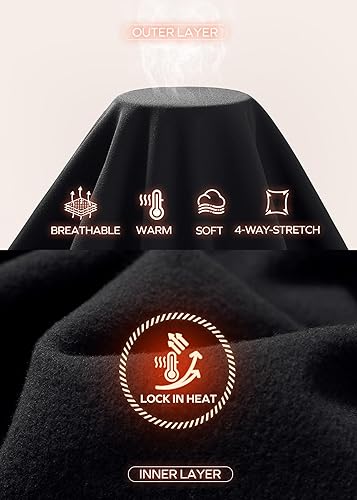 Miniatura 3 de Ewedoos Conjunto de ropa interior térmica para niños, ropa interior larga para niños y niñas, pantalones largos con forro polar y capa base térmica