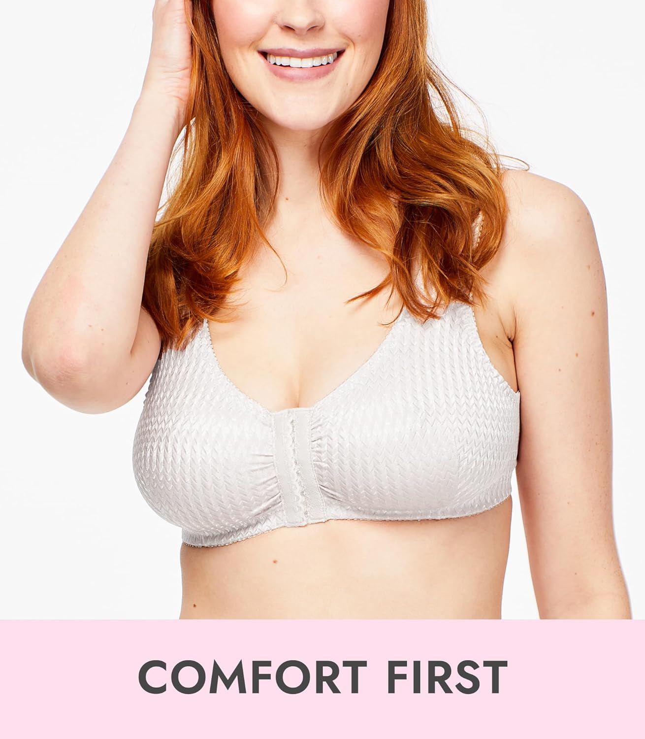 Carole Martin Full-Freedom Comfort Front Closure Bra for Women, Wireless - Image 5