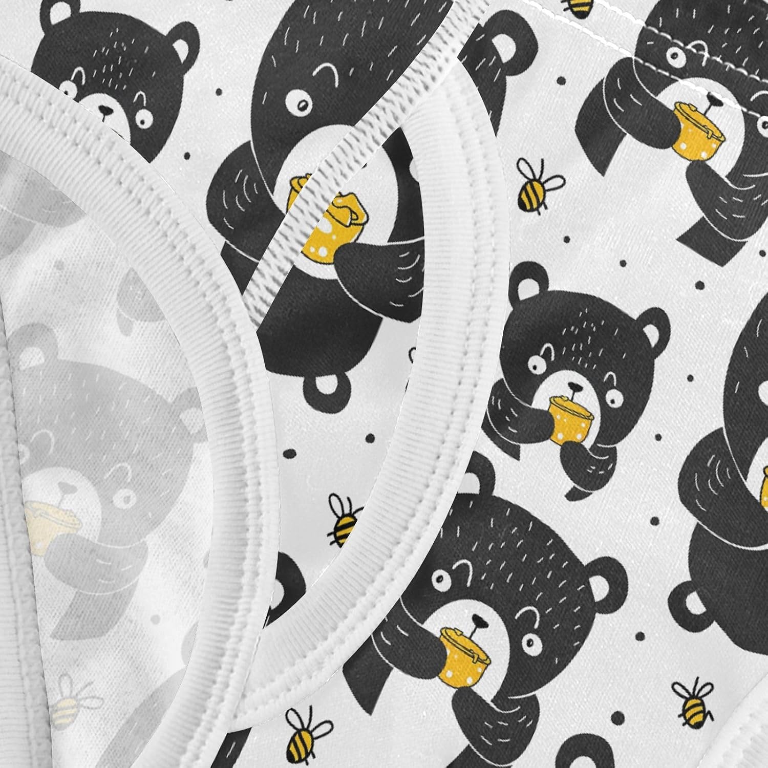 visesunny Boys Training Underwear Black Bear Bee Funny Breathe Cotton Potty Briefs Size 2T-8Y for Toddler