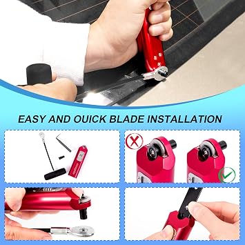 Windshield Removal Tools Universal Car Windscreen Quick Release Cold Knife Windshield and car Window Glass Urethane Scraper Tool Set,7-piece Set
