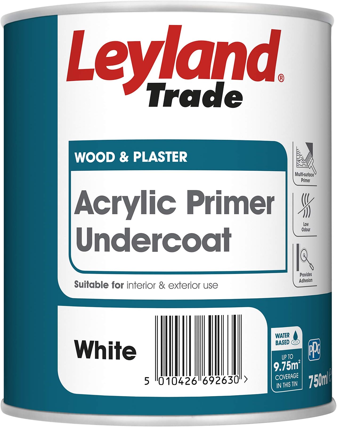 Leyland Trade Acrylic Primer Undercoat - White 750ml