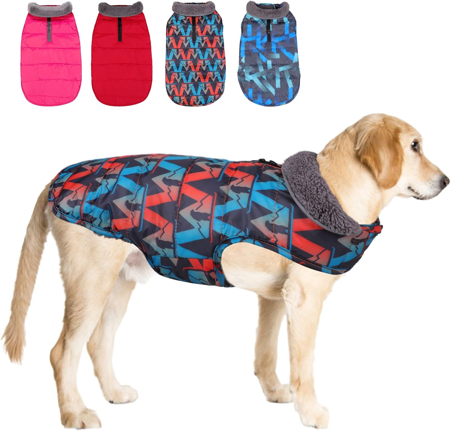 ASENKU Dog Winter Coat Windproof Dog Vest, Warm Dog Coat Waterproof Puppy Dog