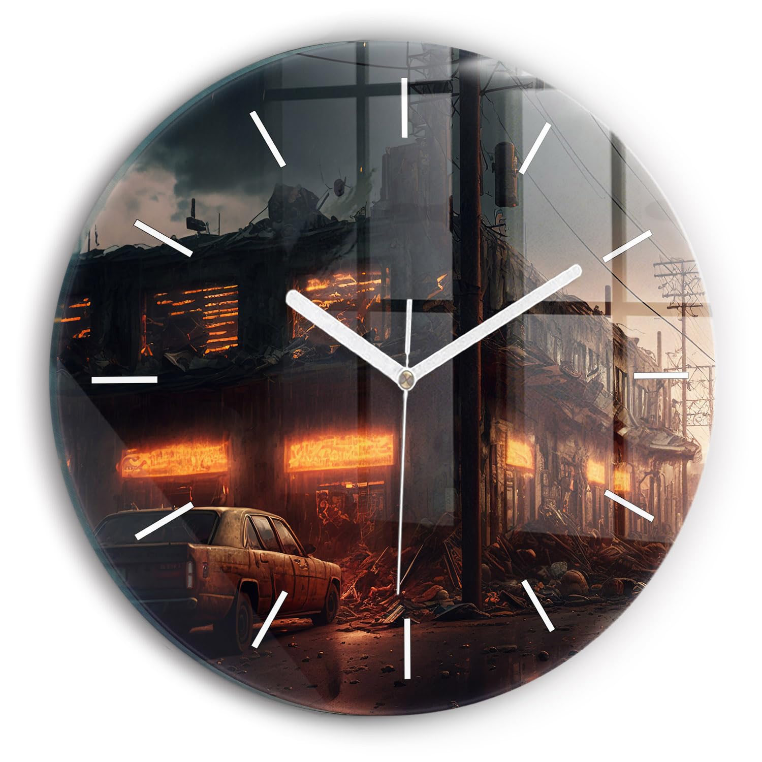 Horloge en Verre Silencieuse Wallfluent 30 cm Finie la Nuance du Tic-Tac