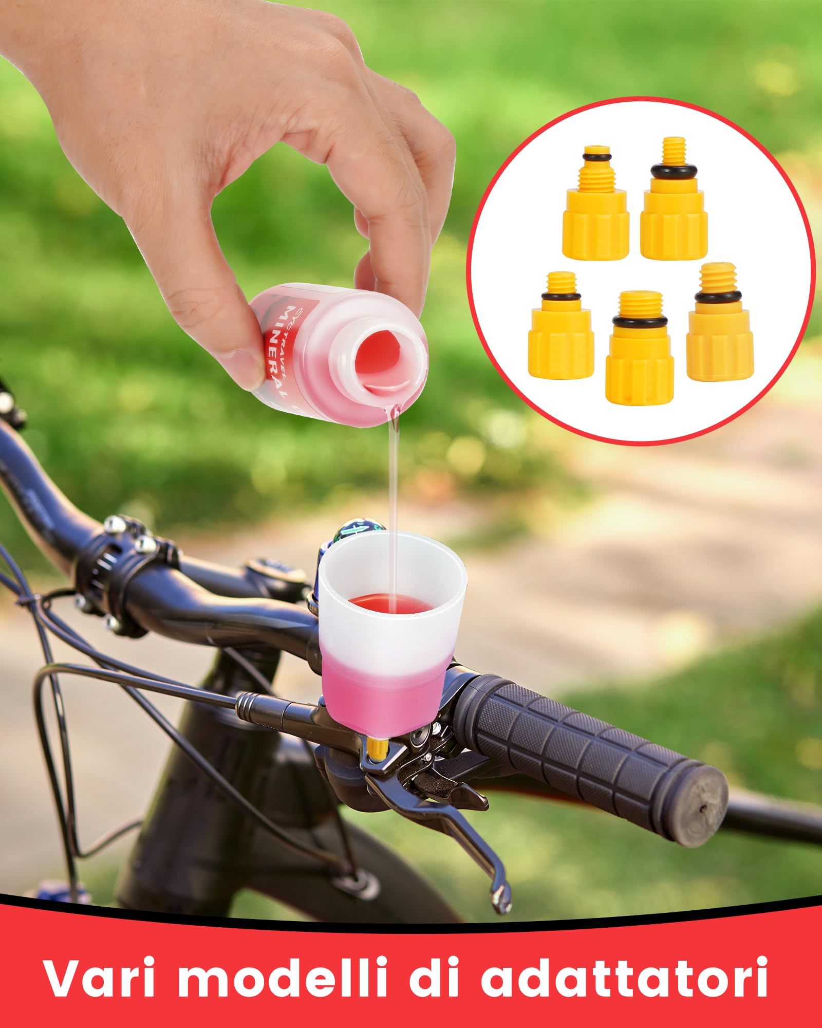 Kit Spurgo Freni per SHIMANO, TEKTRO Freni a Disco Idraulici Di Serie, Compreso il Liquido per Freni Minerale ad Alte Prestazioni (120 ml)