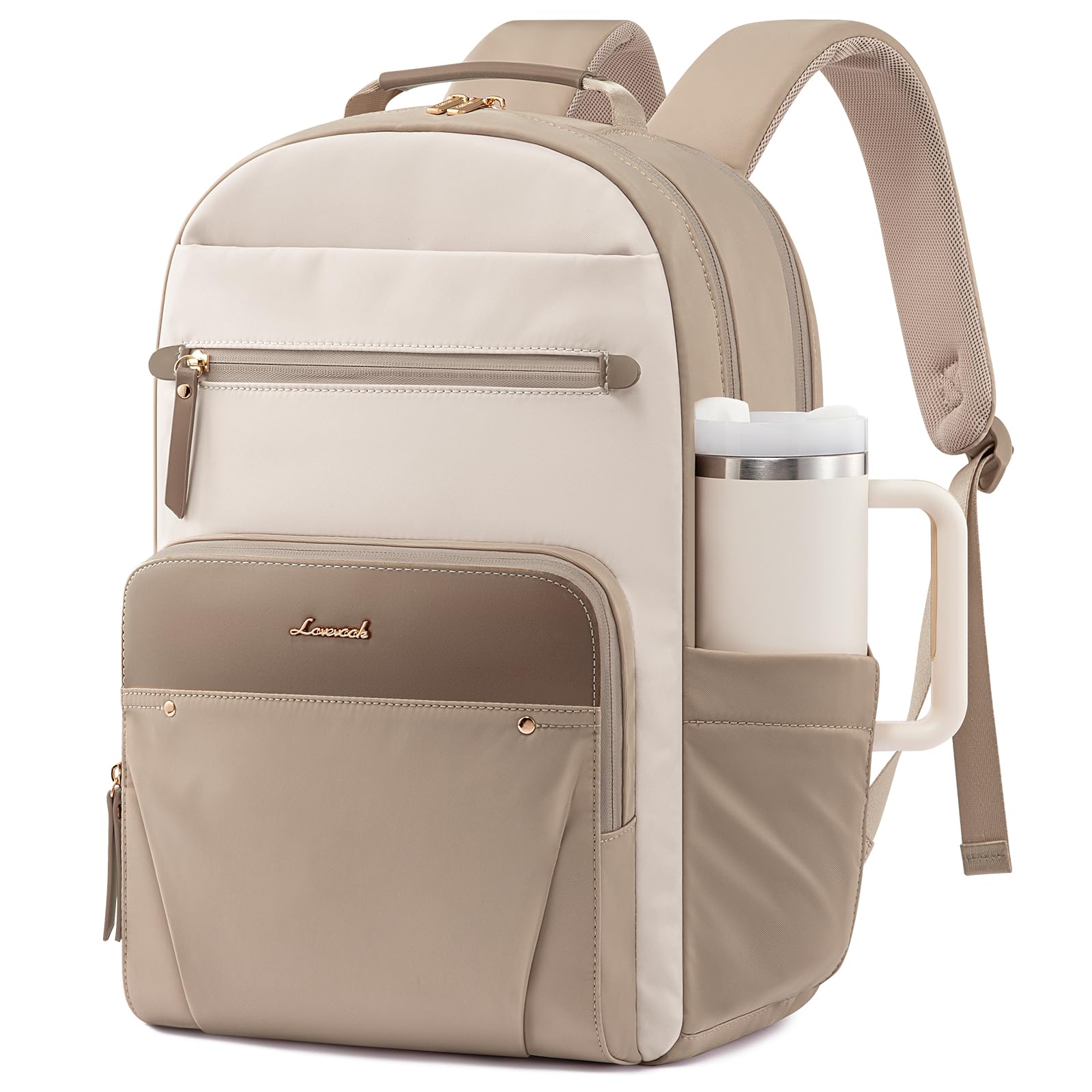 LOVEVOOK rugzak voor dames, 15,6 inch laptop schoolrugzak tieners met groot flessenvak, universiteitsschooltas reisrugzak vrouwen elegant, werktas dagrugzakken voor reizen school, beige groen., 15.6 LOVEVOOK rugzak voor dames, 15,6 inch laptop schoolrugzak tieners met groot flessenvak, universiteitsschooltas reisrugzak vrouwen elegant, werktas dagrugzakken voor reizen school, beige groen., 15.6