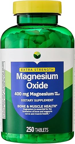 Miniatura 2 de KP+ Spring Valley Óxido de magnesio 400 mg 250 tabletas Apoya la salud ósea, nerviosa y muscular Suplemento de magnesio extra fuerte Paquete de 2