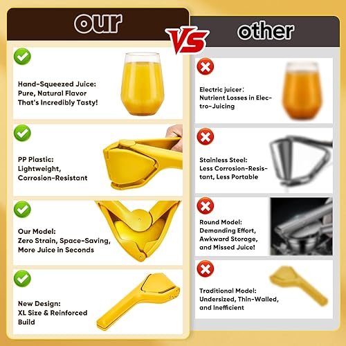Miniatura 5 de Exprimidor manual de limón, exprimidor manual de limón, fácil de usar, muy resistente, exprimidor de limón, exprimidor de limón para exprimir