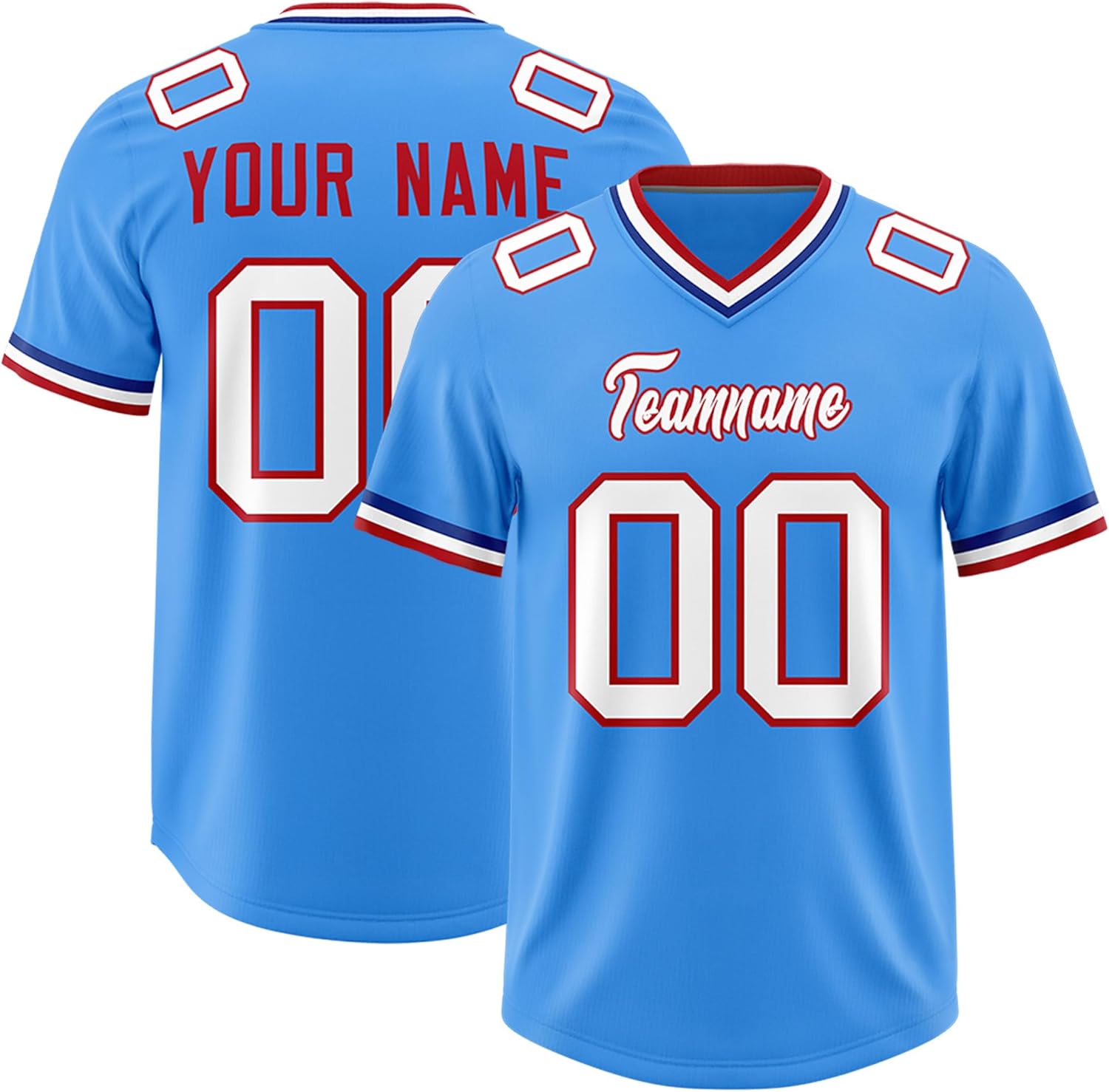 KXK Custom Football Jersey Personalized Stitched Team Name & Number - Breathable Polyester Sports Shirt for Men Women Youth