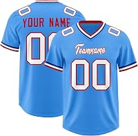 KXK Custom Football Jersey Personalized Stitched Team Name & Number - Breathable Polyester Sports Shirt for Men Women Youth